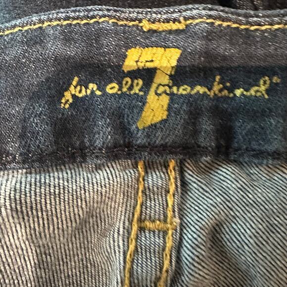 7 for all mankind jeans 32 Waist A pocket Dark Denim Stretchy Comfy Wide Leg - Picture 6 of 11